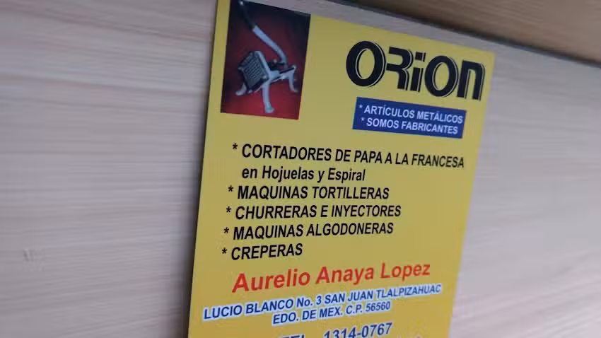 CHURRERAS, CORTADORAS DE PAPAS ORION