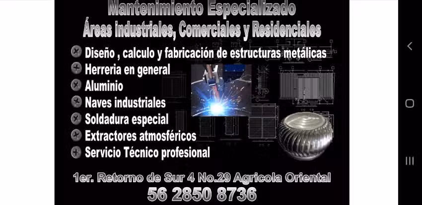 DISE&Ntilde;O Y FABRICACION DE ESTRUCTURAS Y ALTA HERRERIA RAM