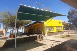 Estructura y malla sombra Ortiz