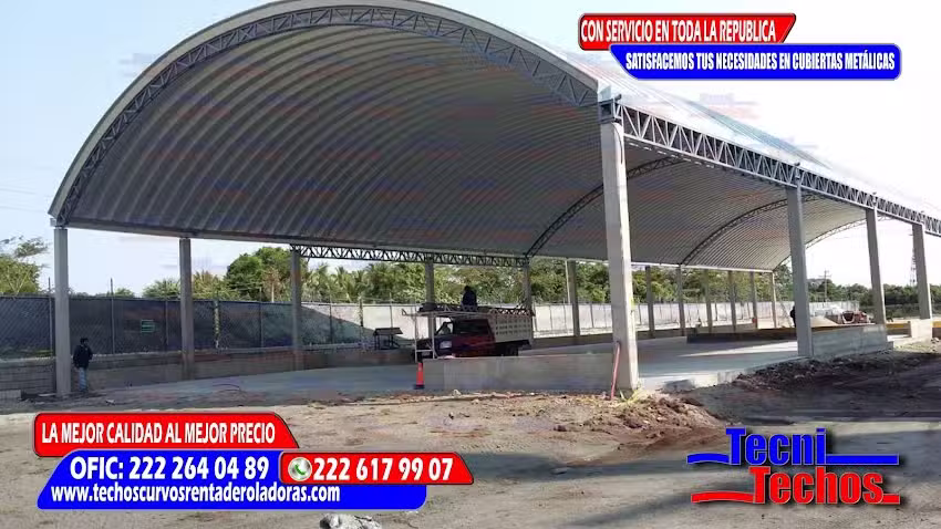 TECNITECHOS Techos Curvos, Arcotechos, Venta de Lamina en Rollo Dise&ntilde;o, Fabricacion y Montaje
