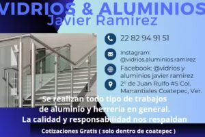 Vidrios y aluminios javier ramirez